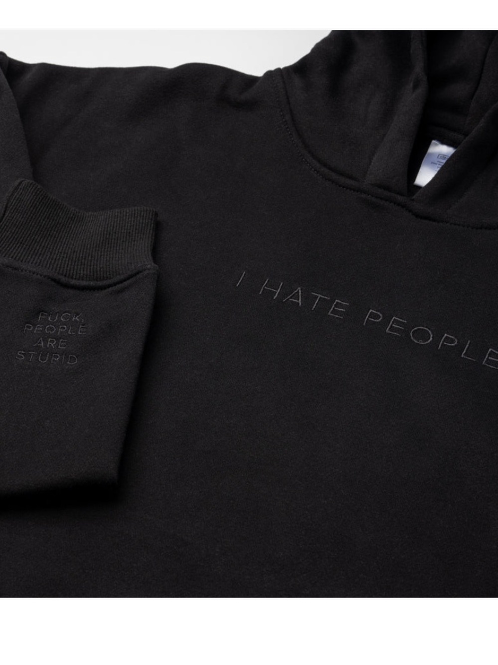Classy cards I hate people hoodie